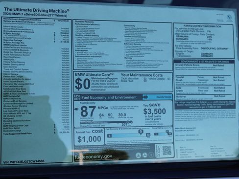 Used 2026 BMW i7 eDrive50 RWD image 34