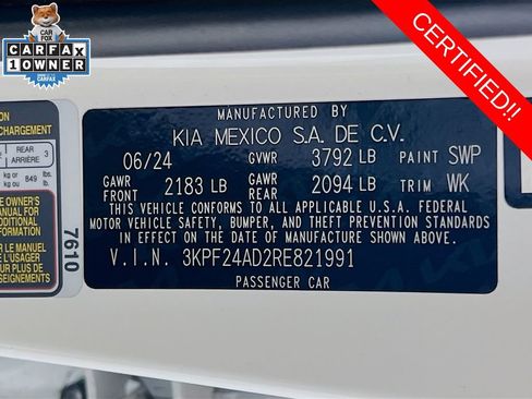 Certified 2024 Kia Forte LXS FWD image 29