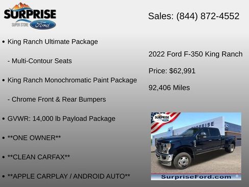Used 2022 Ford F350 King Ranch w/ King Ranch Ultimate Package AWD/4WD image 18