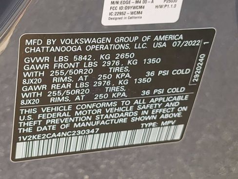 Used 2022 Volkswagen Atlas Cross Sport SE image 37