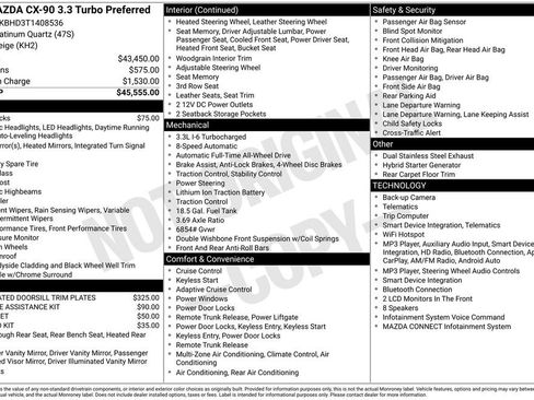 New 2026 MAZDA CX-90 3.3 Turbo w/ Preferred Package AWD/4WD image 35
