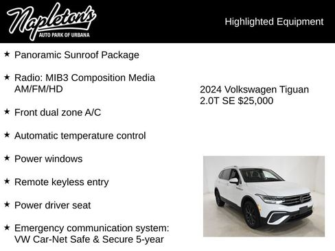 Used 2024 Volkswagen Tiguan SE AWD/4WD image 15