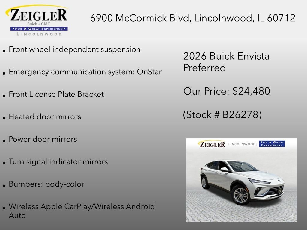 New 2026 Buick Envista Preferred w/ Convenience I Package FWD image 24