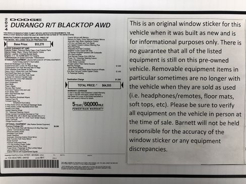 Certified 2024 Dodge Durango R/T image 2