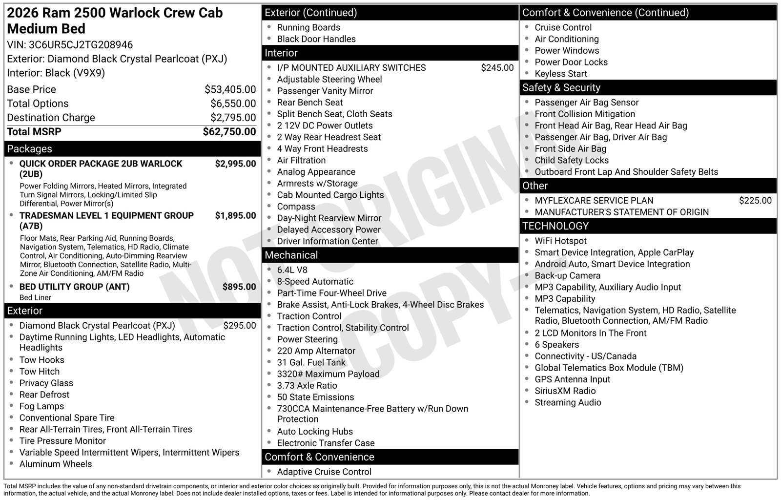 Used 2026 RAM 2500 Warlock AWD/4WD image 1