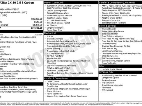 Certified 2023 MAZDA CX-30 AWD 2.5 S w/ Preferred Package image 9