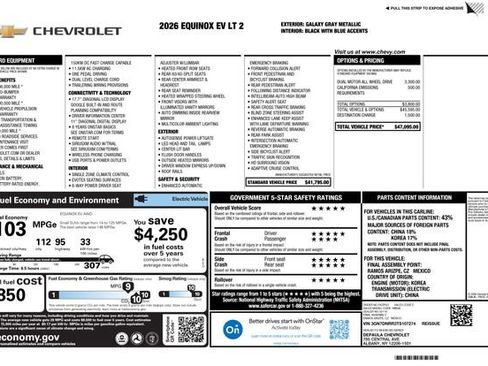 New 2026 Chevrolet Equinox EV LT AWD/4WD image 2