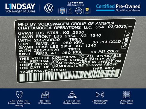 Certified 2023 Volkswagen Atlas Cross Sport SEL image 26
