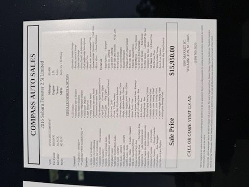 Used 2016 Subaru Forester 2.5i Limited image 9