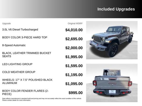 Used 2022 Jeep Gladiator Rubicon w/ LED Lighting Group AWD/4WD image 6