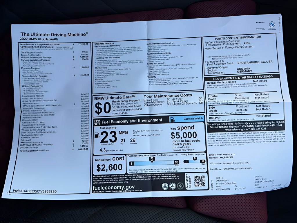 New 2027 BMW X6 xDrive40i w/ Climate Comfort Package AWD/4WD image 27
