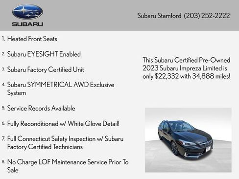 Certified 2023 Subaru Impreza 2.0i Limited AWD/4WD image 2