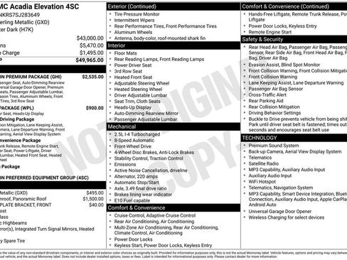 Used 2025 GMC Acadia Elevation w/ Elevation Premium Package FWD image 3