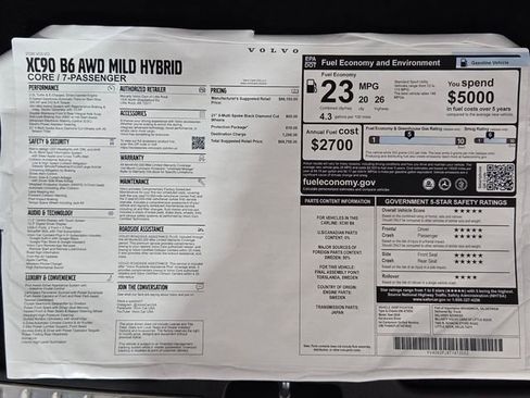 New 2026 Volvo XC90 B6 Core w/ Protection Package AWD/4WD image 30