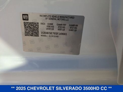 New 2025 Chevrolet Silverado 3500 W/T w/ WT Convenience Package image 31