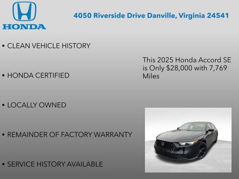 Used 2025 Honda Accord SE image 7