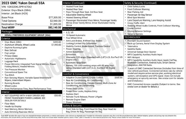 Certified 2023 GMC Yukon Denali AWD/4WD image 6