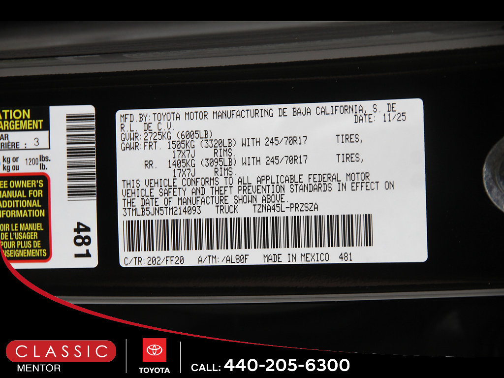 Certified 2026 Toyota Tacoma SR5 AWD/4WD image 23