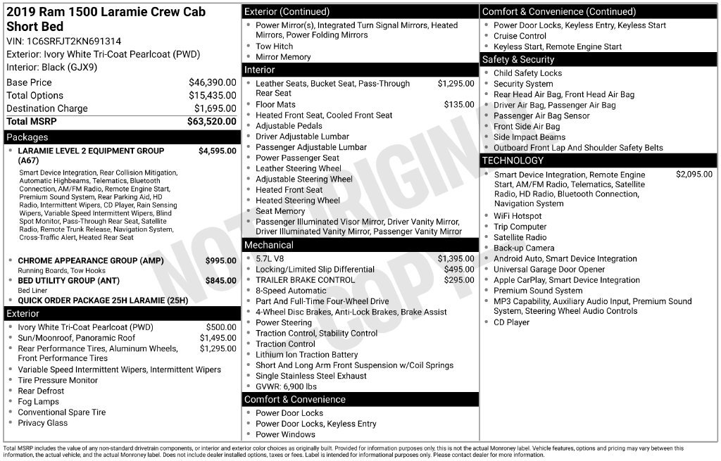 Certified 2019 RAM 1500 Laramie AWD/4WD image 42