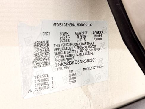 Used 2022 GMC Yukon SLT w/ SLT Premium Package image 37