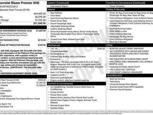 Used 2022 Chevrolet Blazer Premier w/ Enhanced Convenience Package AWD/4WD image 5