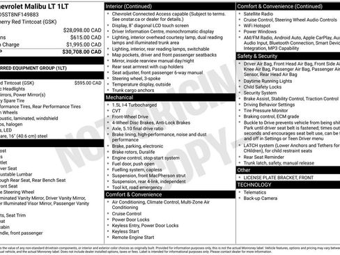 Used 2022 Chevrolet Malibu LT FWD image 2
