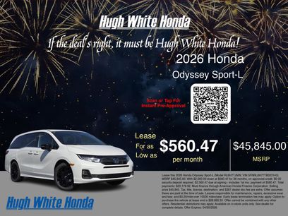 New 2026 Honda Odyssey Sport-L
