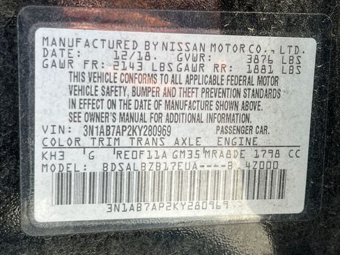 Used 2019 Nissan Sentra S FWD image 27