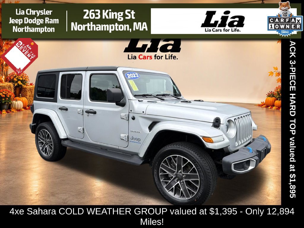 Certified 2023 Jeep Wrangler Unlimited Sahara w/ Cold Weather Group AWD/4WD image 1