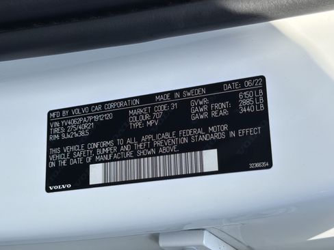 Certified 2023 Volvo XC90 B6 Ultimate w/ Lounge Package AWD/4WD image 37