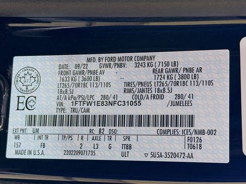 Used 2022 Ford F150 XLT w/ Equipment Group 302A High image 36