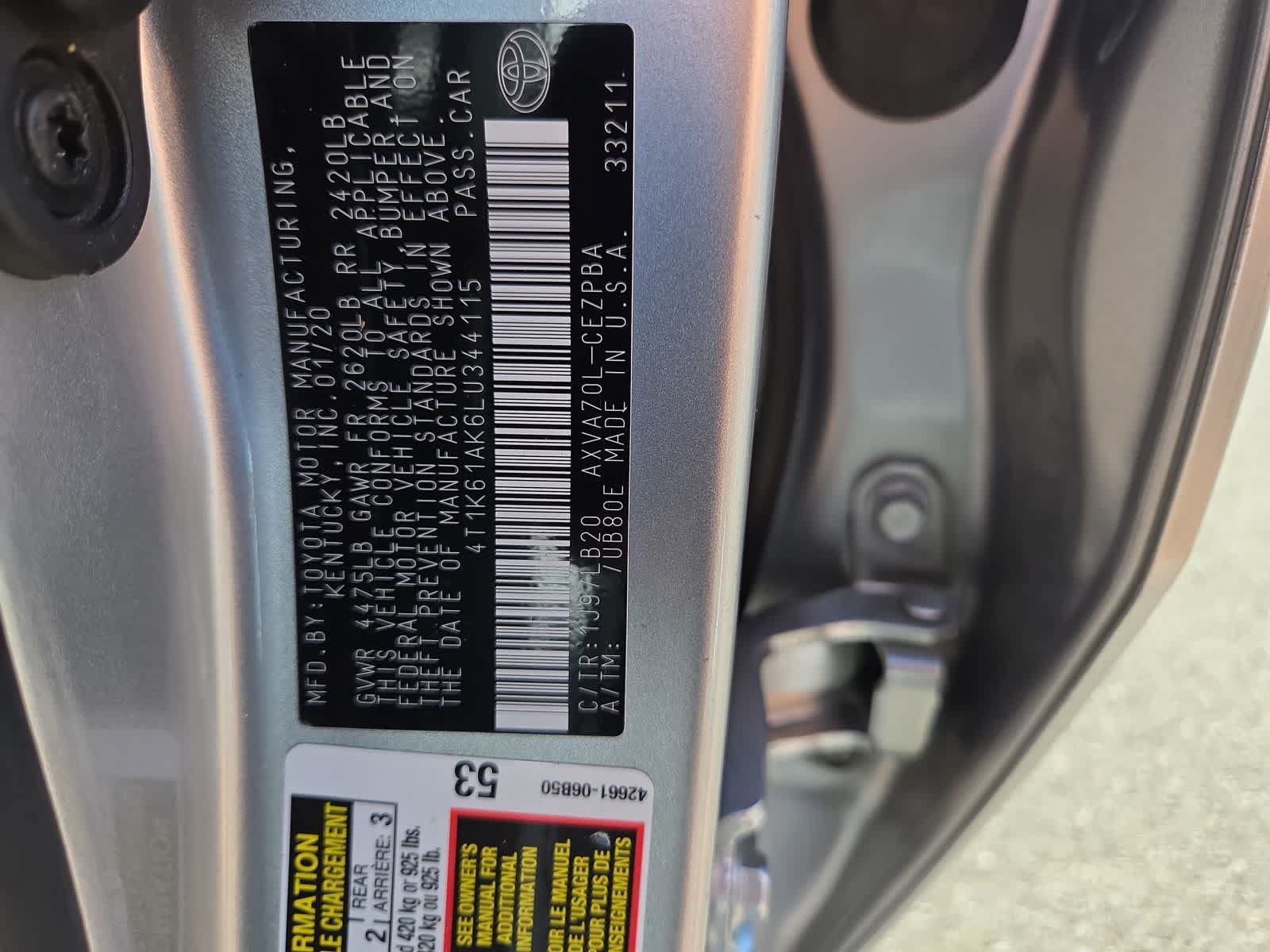 Used 2020 Toyota Camry XSE FWD image 29