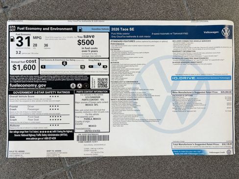 New 2026 Volkswagen Taos SE image 34