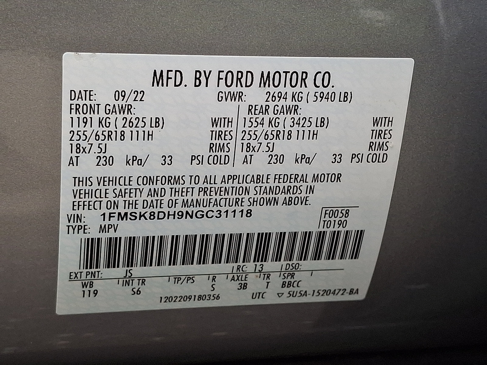 Certified 2022 Ford Explorer XLT w/ Equipment Group 202A AWD/4WD image 27