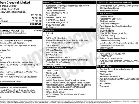 Certified 2024 Subaru Crosstrek 2.5i Limited w/ Crosstrek Mirror Package image 4