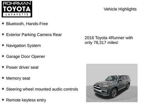 Used 2016 Toyota 4Runner Limited AWD/4WD image 8