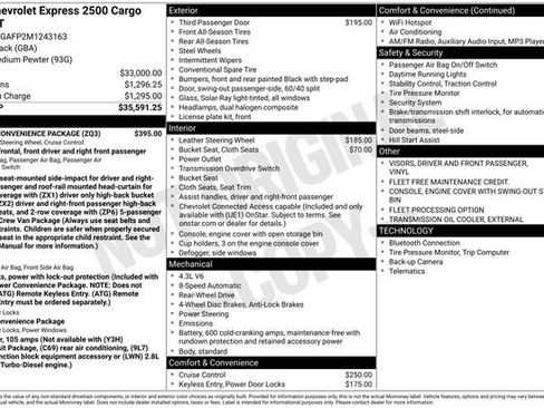 Used 2021 Chevrolet Express 2500 w/ Driver Convenience Package image 2