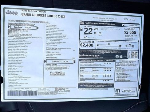 New 2025 Jeep Grand Cherokee Laredo X image 15