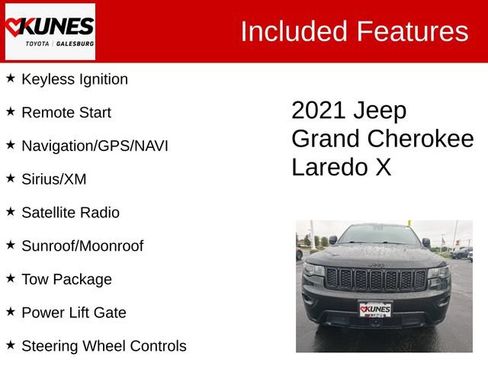 Used 2021 Jeep Grand Cherokee Laredo X AWD/4WD image 3