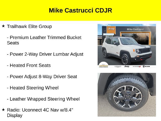 Certified 2023 Jeep Renegade Trailhawk w/ Trailhawk Elite Group AWD/4WD image 12
