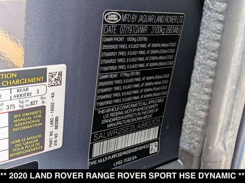 Used 2020 Land Rover Range Rover Sport HSE Dynamic AWD/4WD image 32