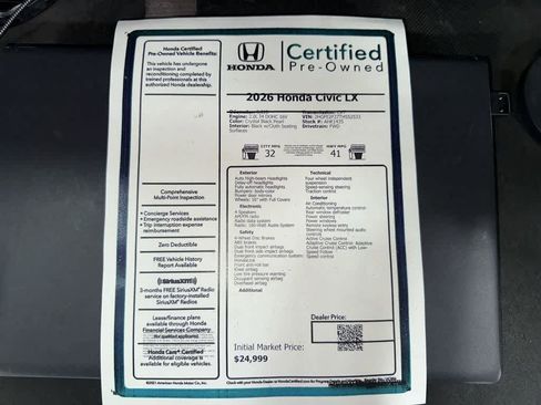 Used 2026 Honda Civic LX image 13