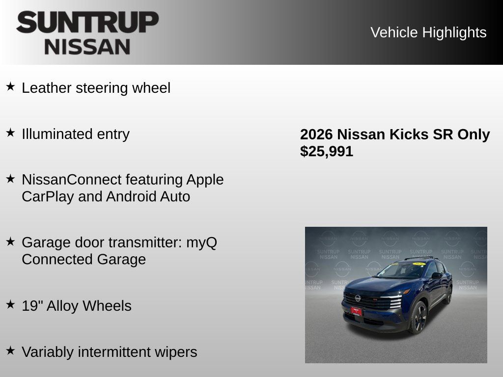 Certified 2026 Nissan Kicks SR FWD image 40