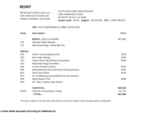 Certified 2023 Mercedes-Benz GLS 450 4MATIC image 2