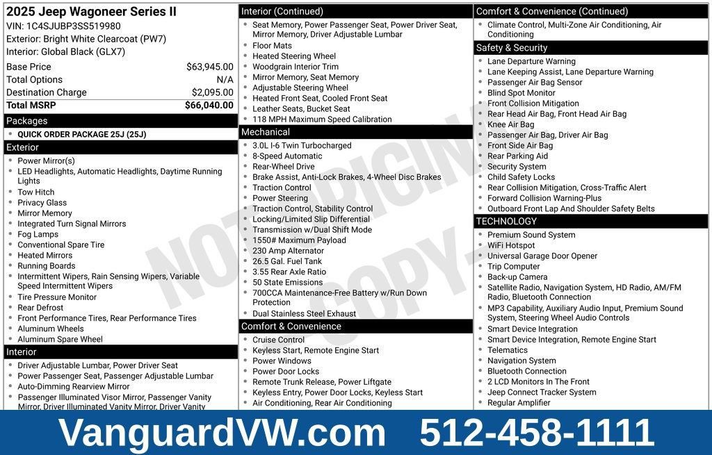 Used 2025 Jeep Wagoneer Series II RWD image 38