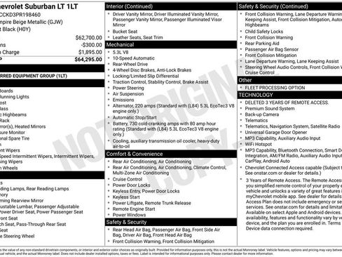 Used 2023 Chevrolet Suburban LT RWD image 2
