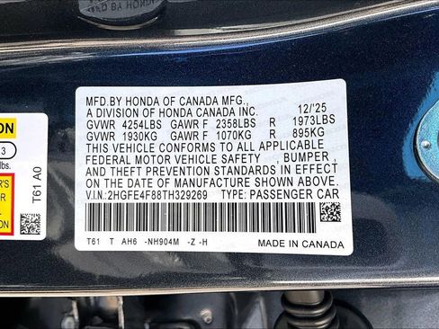 New 2026 Honda Civic Sport image 8