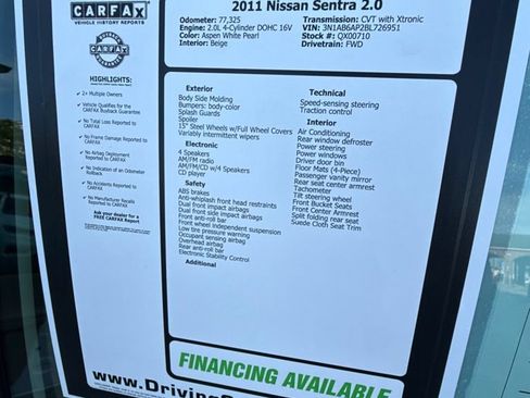 Used 2011 Nissan Sentra 2.0 FWD image 12