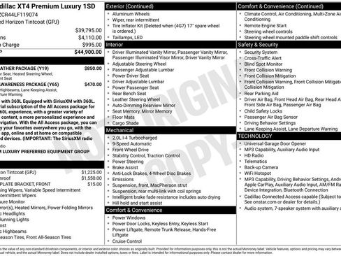 Used 2020 Cadillac XT4 Premium Luxury w/ Cold Weather Package FWD image 2