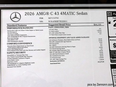 New 2026 Mercedes-Benz C 43 AMG 4MATIC Sedan image 29